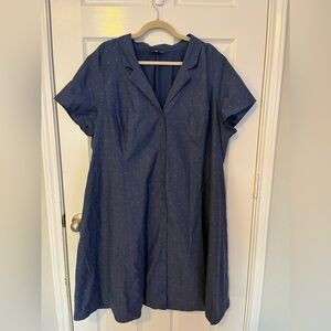 Modcloth Denim Collared Dress size 28